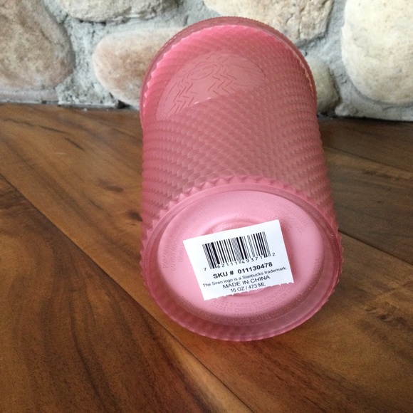 ✔️ New Starbucks 2022 Soft Touch Pink Studded Tumbler with Lid and Straw - Picture 6 of 6